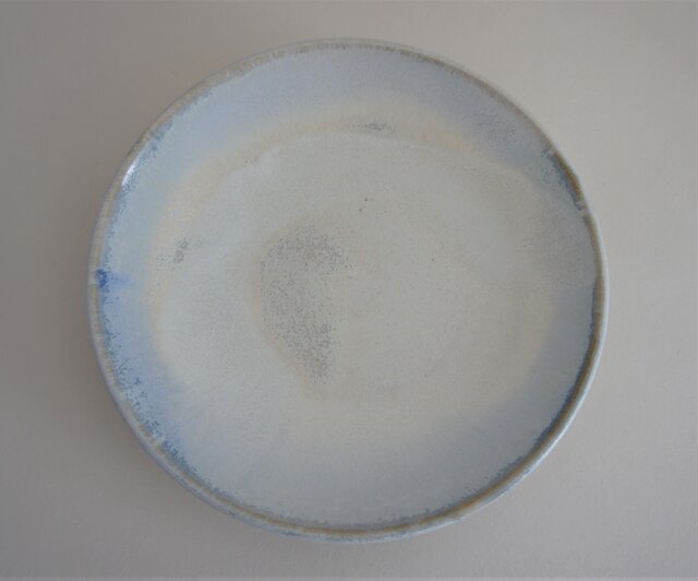 骨董品名陶 大皿 緑紫のグラデーション