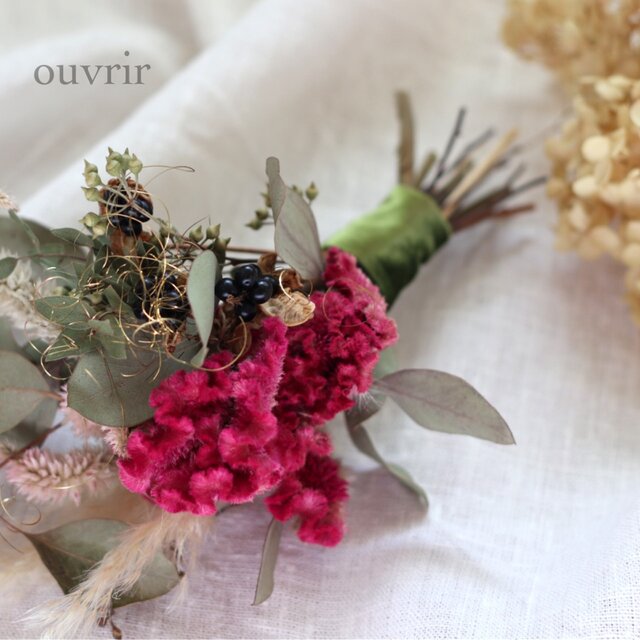 ケイトウのミニスワッグ