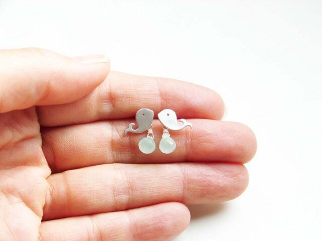 Baby Whale ~ クジラのピアスの画像1枚目
