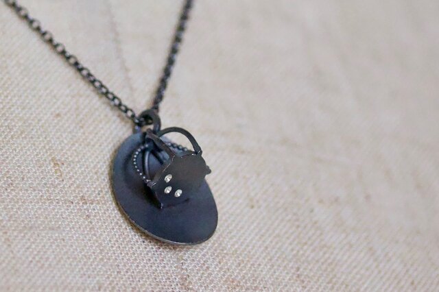 Cage pendant oxidized 鳥かごペンダント(いぶし銀)の画像1枚目