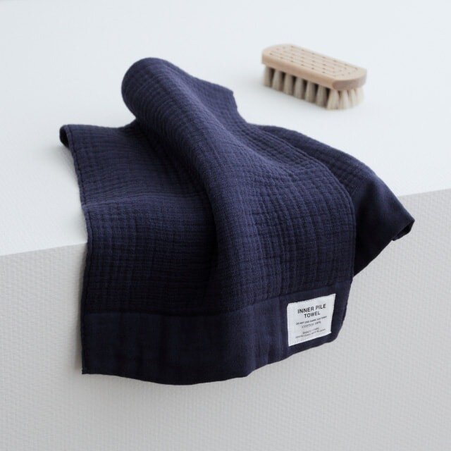 INNER PILE TOWEL フェイスタオル Navyの画像1枚目
