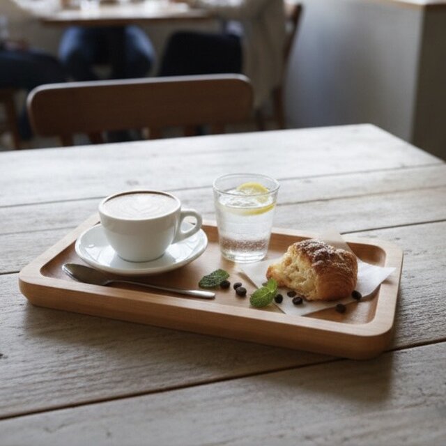 木製カフェトレー 無垢ブラックチェリー材〈在庫あり〉 | iichi 日々の