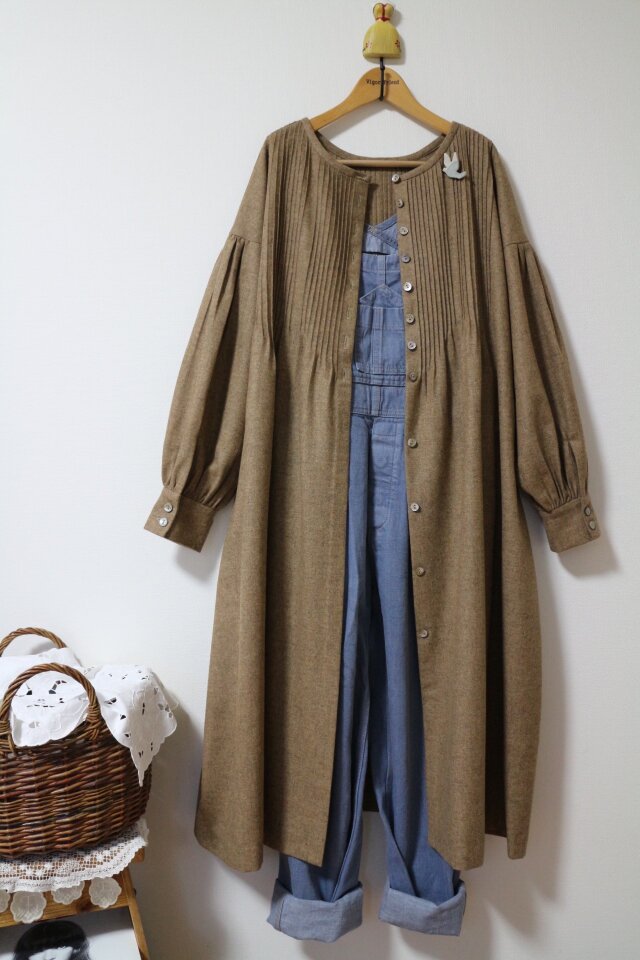 最終出品★ウール100% 2wayピンタックワンピース ★の画像1枚目