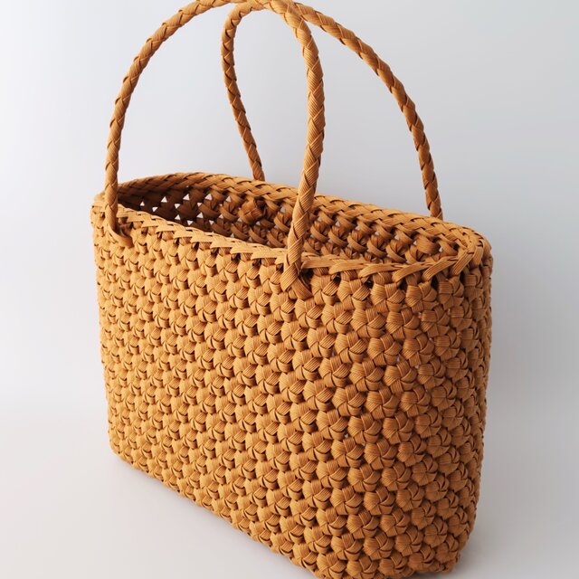 花結び編みの大きなかご 【受注製作】 | iichi 日々の暮らしを心地よく