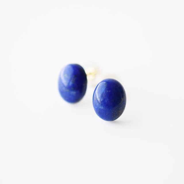 天然石ピアス/ラピスラズリの画像1枚目