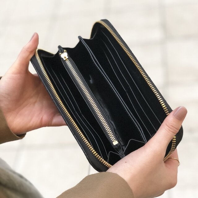 ☆同時購入専用☆ 長財布/L字財布の内装をオールレザーに変更《ブラックorライトグレー》の画像1枚目