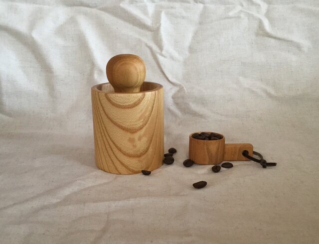 【受注制作】Wood コーヒー豆挽きセットの画像1枚目