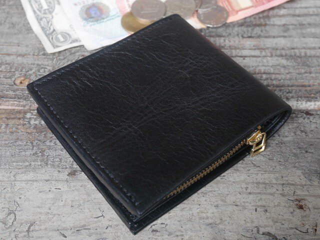 本革ハーフウォレット(Black)の画像1枚目