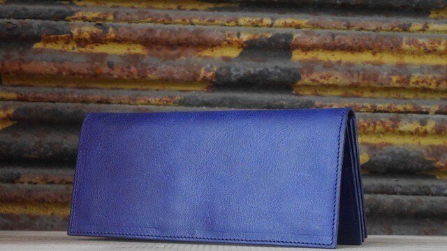本革ロングウォレット(Blue)の画像1枚目