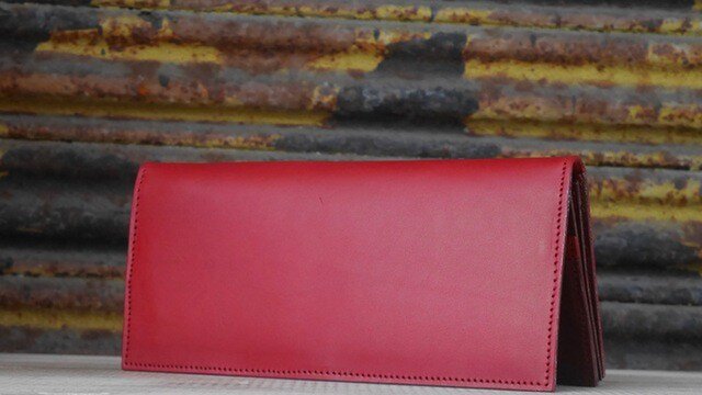 本革ロングウォレット(Red)の画像1枚目