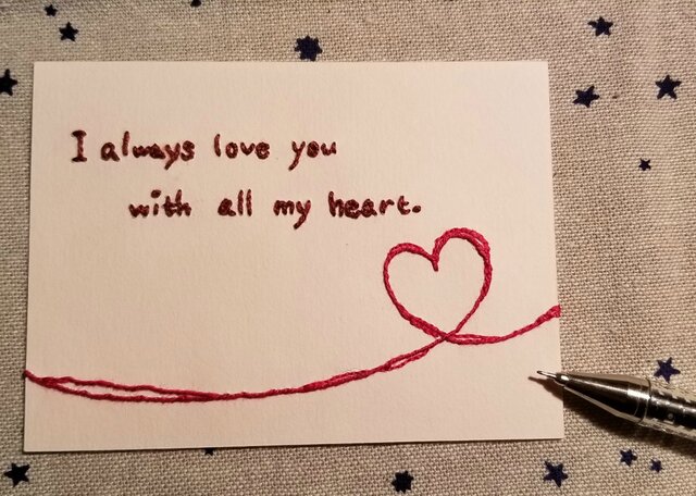 フォロワー様限定888円♡バレンタインハンドメイドメッセージカード フォロワー♡世界に1つだけのバレンタインメッセージカードセット