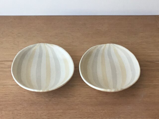 練込3色 楕円皿 の画像1枚目
