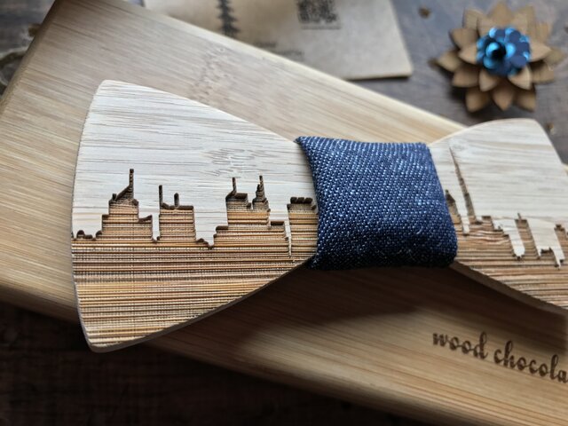 木の蝶ネクタイ #Art contrast | iichi 日々の暮らしを心地よくする