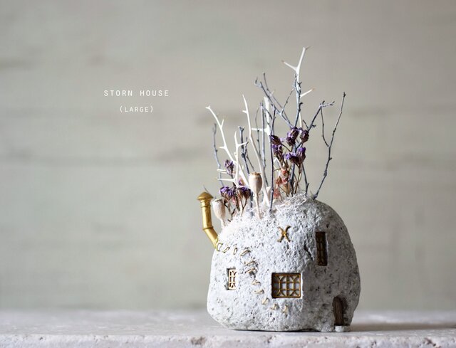 storn house(large) white アーティフィシャルフラワーの画像1枚目