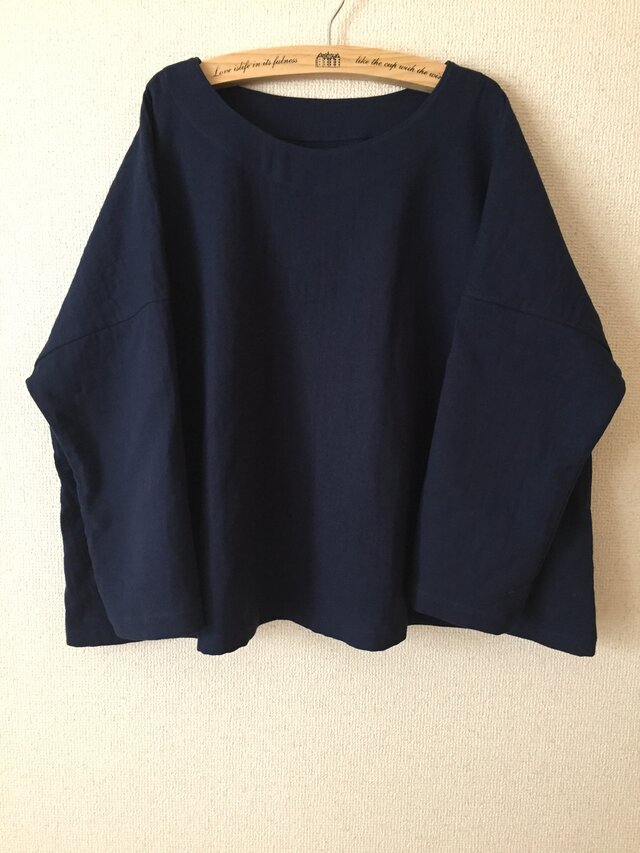 Wガーゼ ほっこり優しいシンプルブラウス