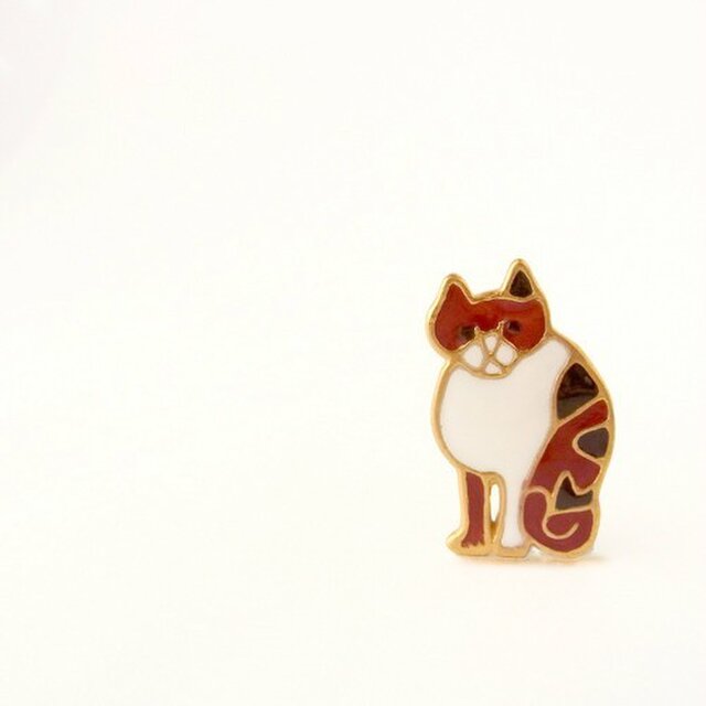 猫ブローチ(まめ)の画像1枚目