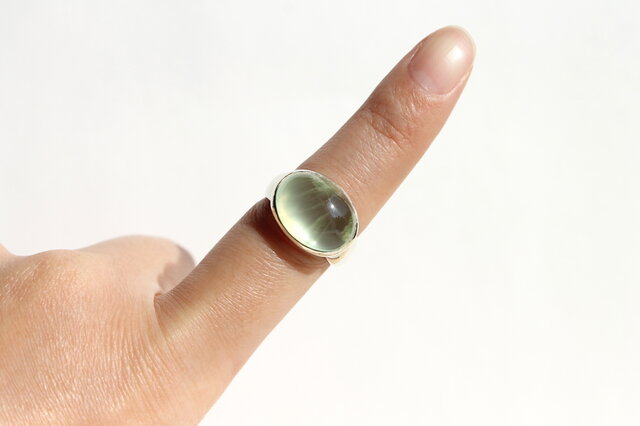 spring green ring(プレナイト)の画像1枚目