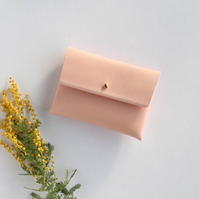 suare card case #pale pink/ スアレカードケース・名刺入れ #ペールピンクの画像1枚目