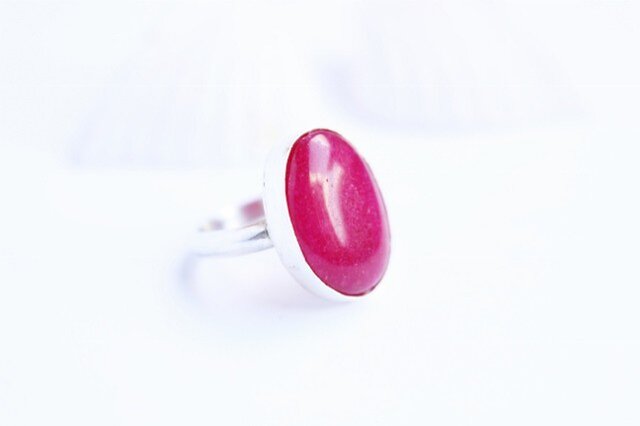 ピンクジェイド Silver Ring の画像1枚目