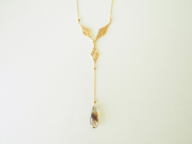 編む phantom quartz ネックレスの画像1枚目