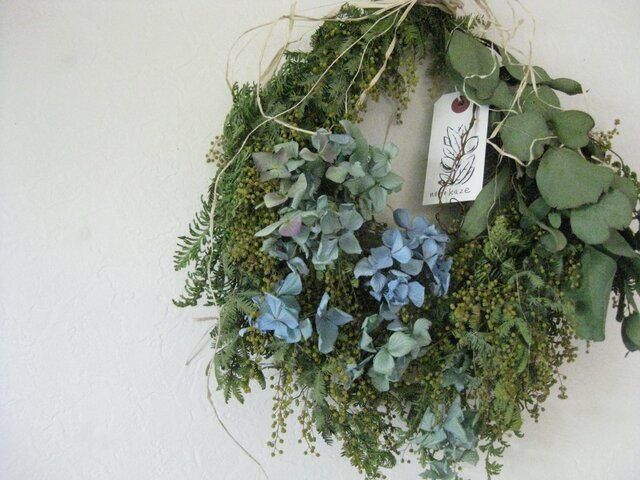 雫wreath-蕾のミモザの画像1枚目