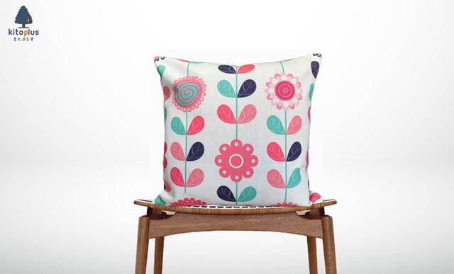 森のクッション Spring color flowersの画像1枚目