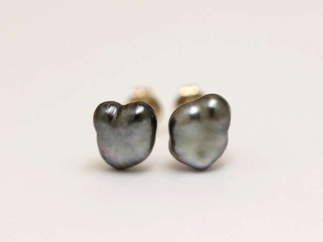 K10 南洋パールピアスⅢ ブラックの画像1枚目