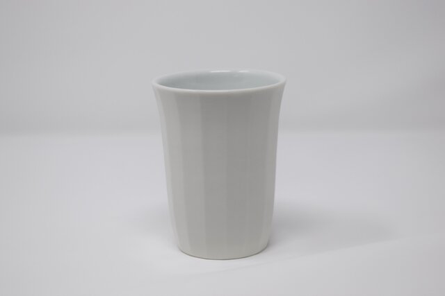 有田焼 博泉窯 灰釉面取カップ 中村慎 作 手造り シンプル 贈り物 ギフト の画像1枚目