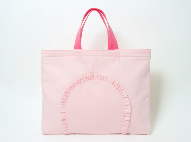 ハンドメイドレッスンバックかわいいフリルピンク フリル レッスンバッグ ピンク Kids | iichi 日々の暮らしを