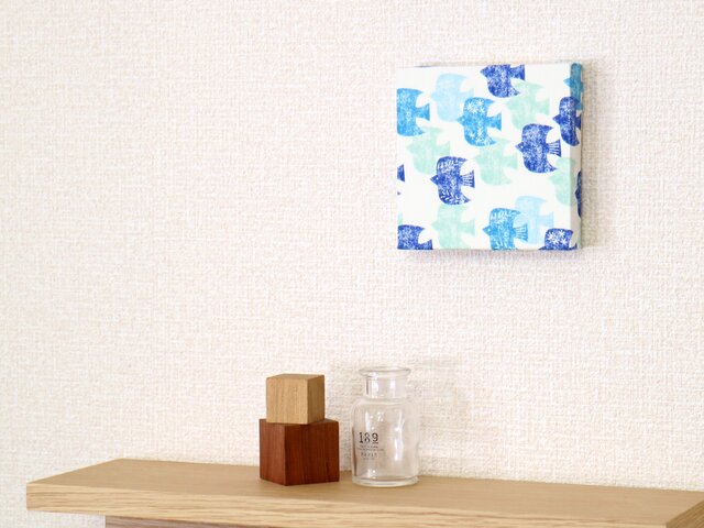 【在庫わずか】北欧 * ファブリックパネル サークルフラワー × 鳥の群れ 在庫わずか】北欧 * ファブリックパネル サークルフラワー × 鳥の群れ