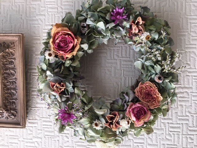 Spring Roses Wreathの画像1枚目
