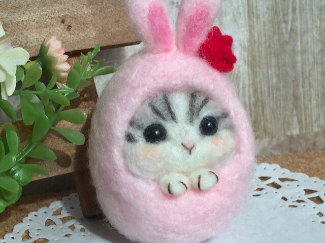 イースター エッグ なりきり うさぎ 耳 にゃんこ ねこ | iichi 日々の