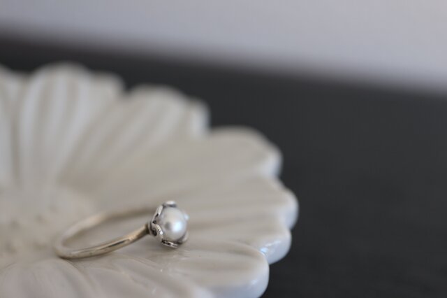 Little Flower シルバーリング sterling silverの画像1枚目