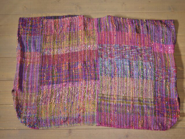 タイムセール♡【さをり織り】ポンチョ コート 一点物 タイムセール♡【さをり織り】ポンチョ コート 一点物