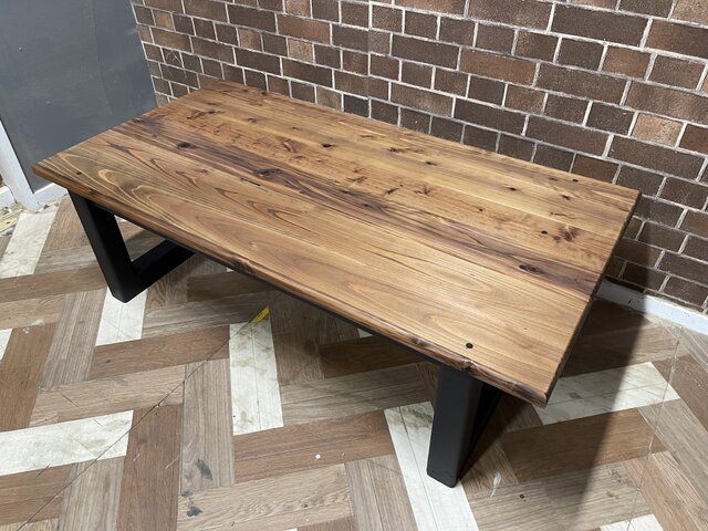 hotaru 男前家具 ローテーブル 天板1枚板 高級感 無垢材 天然木