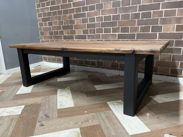 hotaru 男前家具 ローテーブル 天板1枚板 高級感 無垢材 天然木