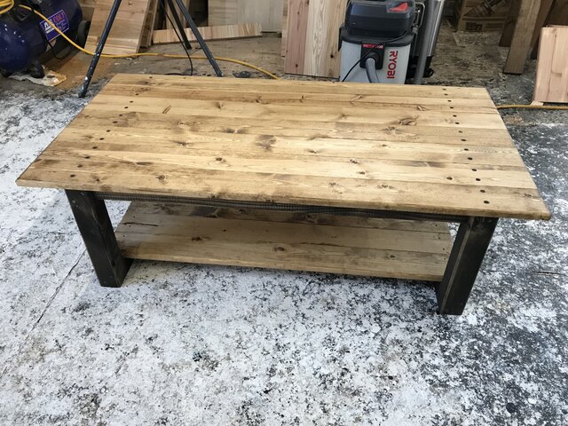 hotaru ローテーブル 棚付き カリフォルニア風 カフェ テーブル 天然木