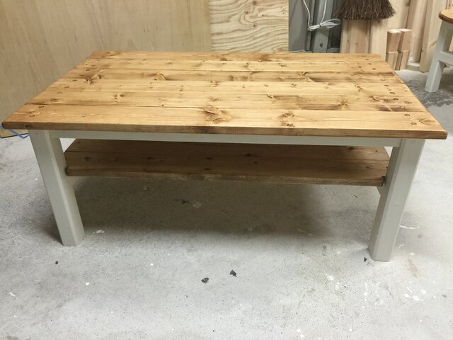 ⭐︎かんざし太郎⭐︎ 天然木　リビングテーブル　ハンドメイド　カントリー家具 hotaru カントリー ローテーブル ベンチテーブル 机 リビング