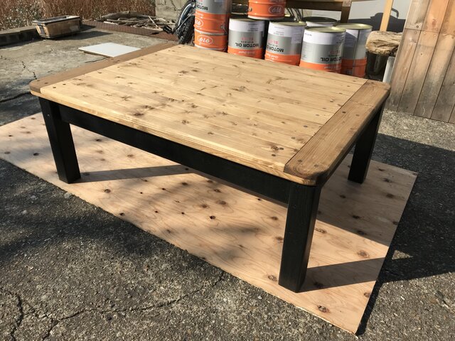 hotaru こたつ 天板リバーシブル 男前家具 全季節対応 ヒーターセット オーダー可 天然木 無垢材の画像1枚目