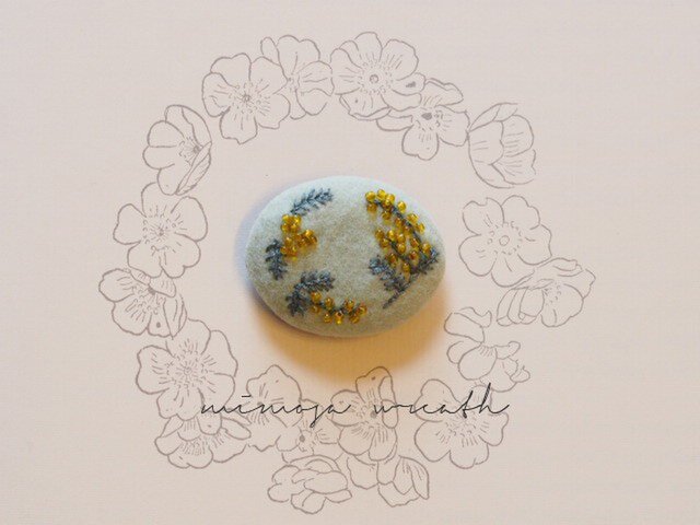 mimosa wreathの画像1枚目