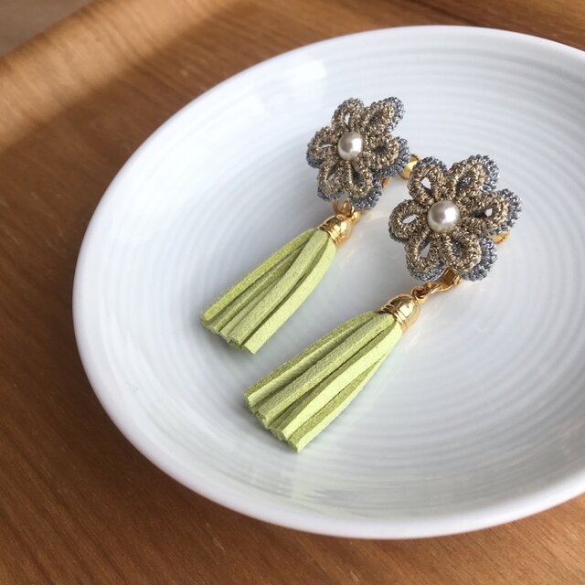 tassel earring /pierce【4色から選べます】の画像1枚目
