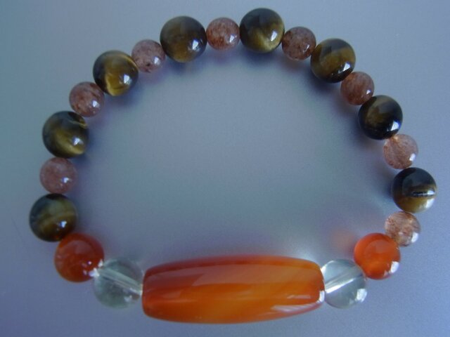 龍眼天珠 紅玉髄 【極上品】 オーダーメイド 龍眼天珠ネックレス