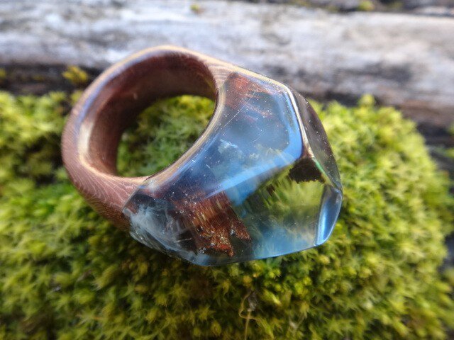 Wood & 木の指輪 深い海の画像1枚目