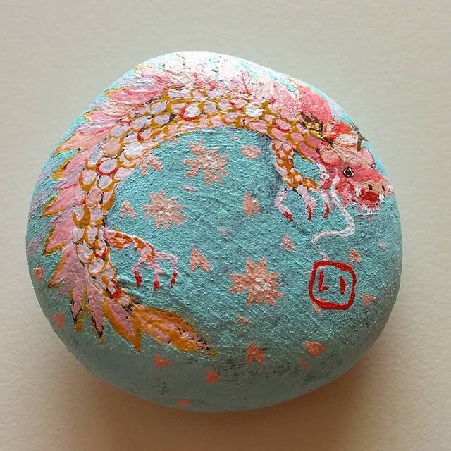 桜龍 ストーンアートの画像1枚目