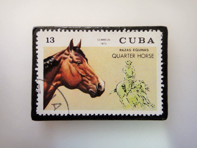 キューバ 馬切手ブローチ3500の画像1枚目