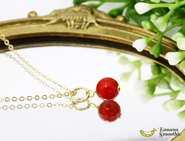 3月誕生石 小粒でキラリと輝く 赤珊瑚(染め) 5mm 上品なラウンド型一粒