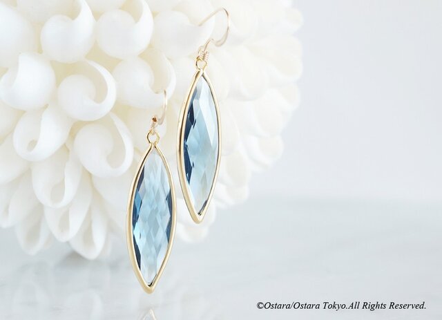 【14KGF】Earrings,-Marquise,Montana-の画像1枚目