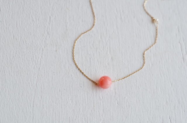 Pink Coral necklace K10の画像1枚目