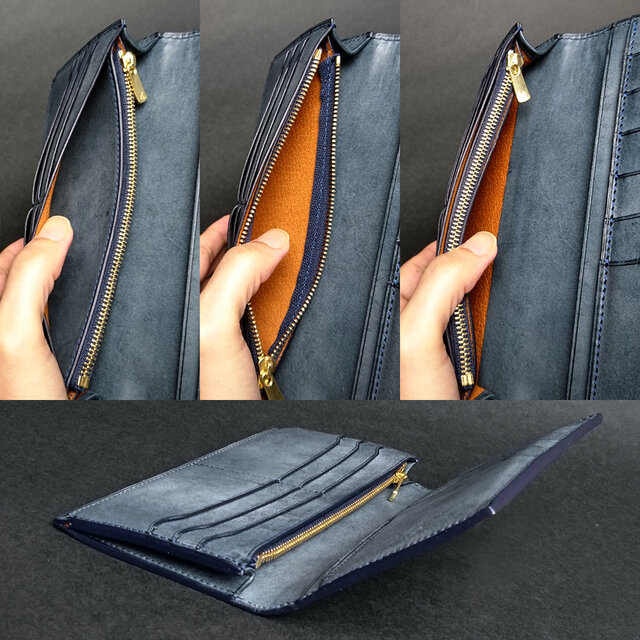 D46【ロロマレザー牛本革】長財布 D46【ロロマレザー牛本革】長財布