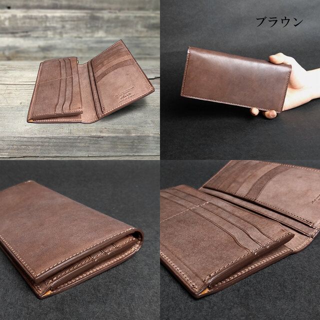 7色] [名入可] 本革Slim長財布 --- 国産牛革ロロマ | iichi 日々
